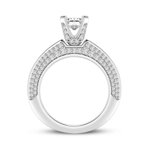 Emerald Cut Without Halo Engagement Ring (SKU#10003RG-100)