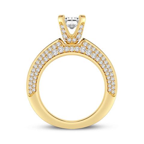 Emerald Cut Without Halo Engagement Ring (SKU#10003RG-100)