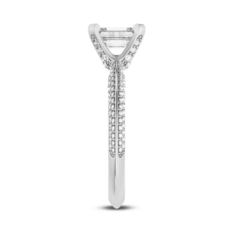 Emerald Cut Without Halo Engagement Ring (SKU#10003RG-100)