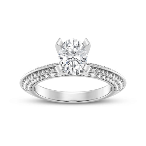 Oval Without Halo Engagement Ring (SKU#10004RG-100)