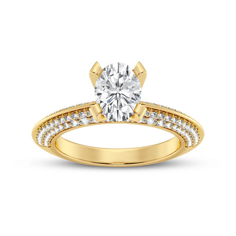 Oval Without Halo Engagement Ring (SKU#10004RG-100)