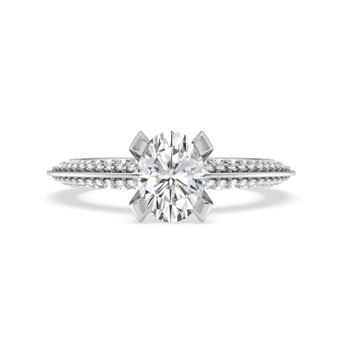 Oval Without Halo Engagement Ring (SKU#10004RG-100)