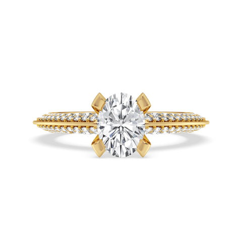 Oval Without Halo Engagement Ring (SKU#10004RG-100)