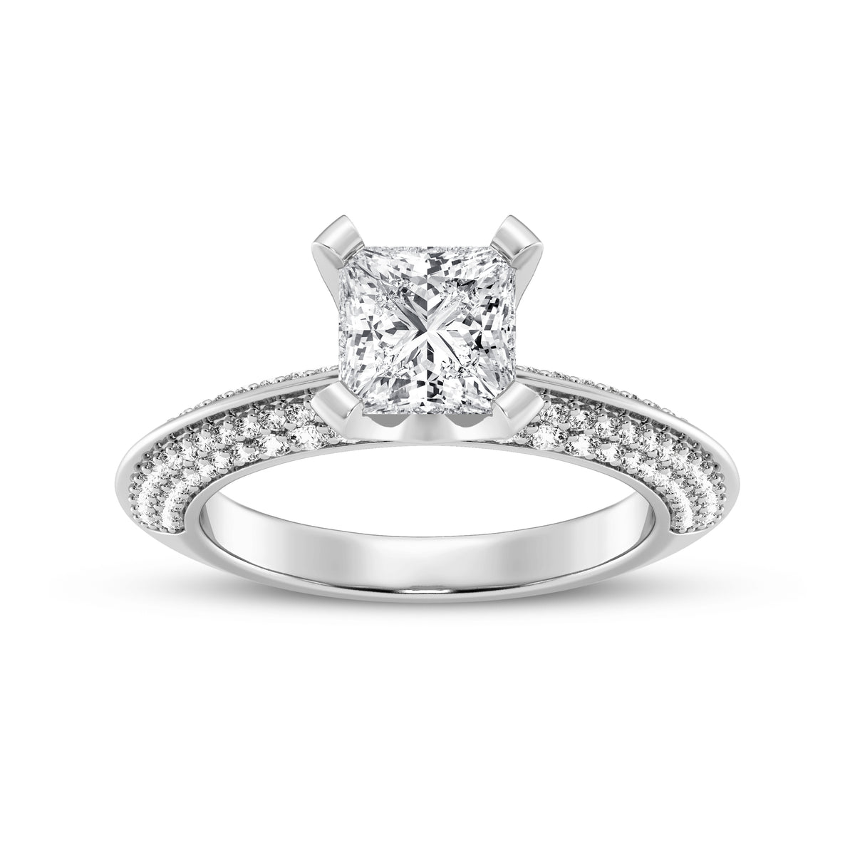 Princess Without Halo Engagement Ring (SKU#10005RG-100)