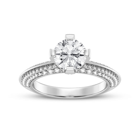 Round Without Halo Engagement Ring (SKU#10006RG-100)