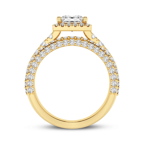 Princess Halo Three Row Engagement Ring (SKU#10010RG-100)