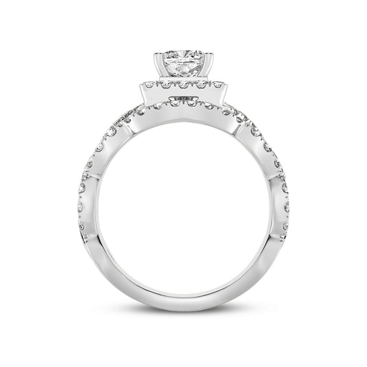 Round without Halo Engagement Ring with matching Band (SKU#01823RG)