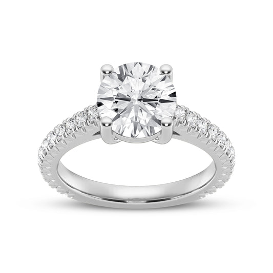 Round without Halo Engagement Ring  (SKU#01925ARG)