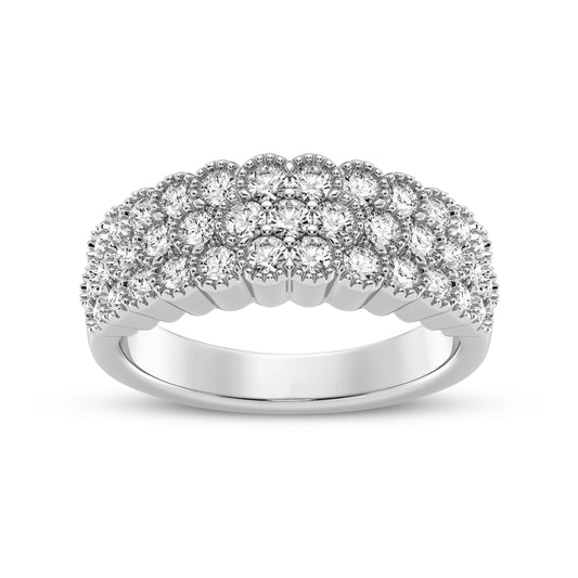 Bezel Women's Engagement Band With Millgraining (SKU#02424RG)