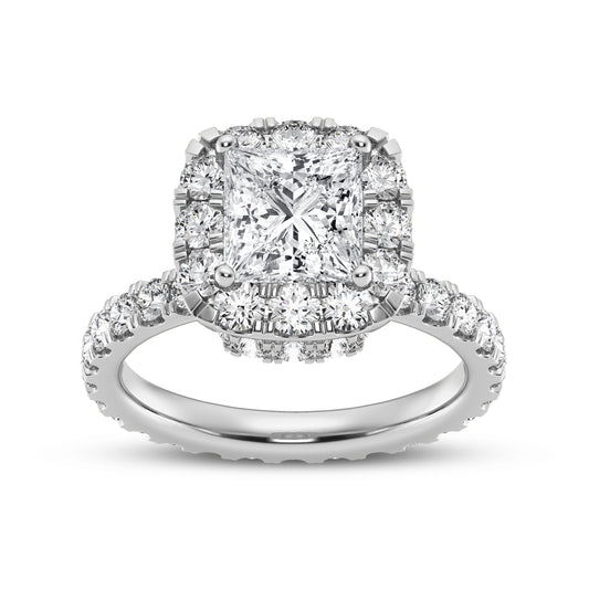 Cushion Halo Engagement Ring (SKU#01027RG)