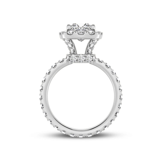 Cushion Halo Engagement Ring (SKU#01027RG)