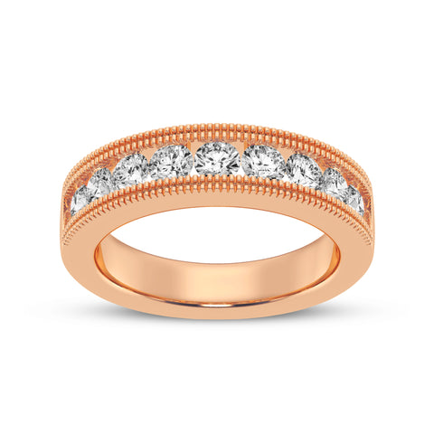 Channel Set Men's Band With Milgraining (SKU#01697RG)
