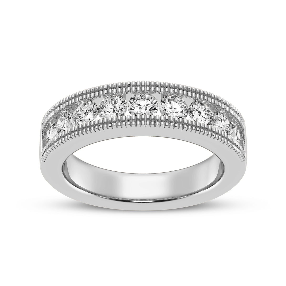 Channel Set Men's Band With Milgraining (SKU#01697RG)