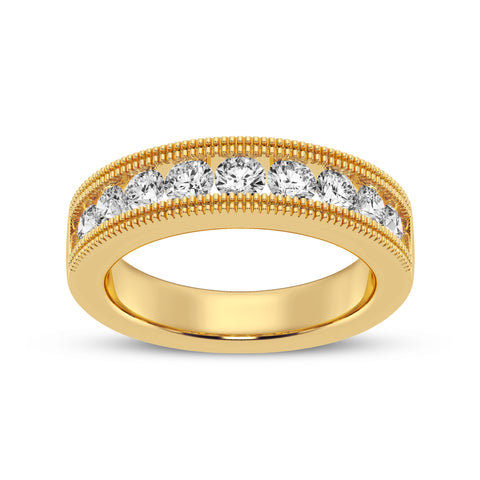 Channel Set Men's Band With Milgraining (SKU#01697RG)