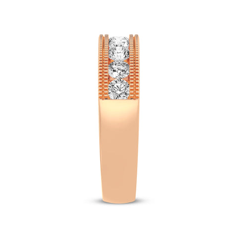 Channel Set Men's Band With Milgraining (SKU#01697RG)