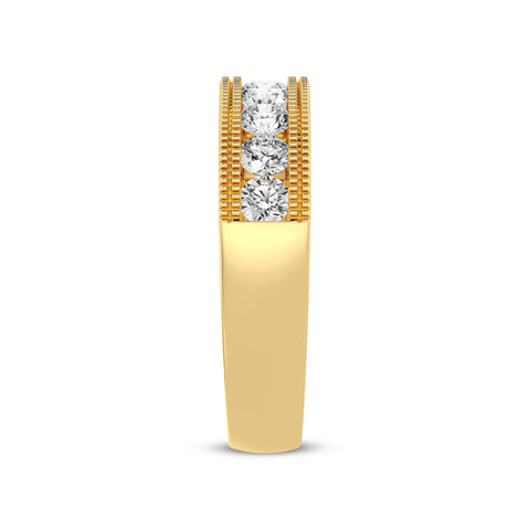 Channel Set Men's Band With Milgraining (SKU#01697RG)