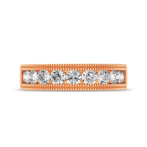 Channel Set Men's Band With Milgraining (SKU#01697RG)