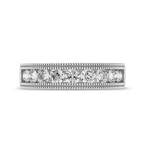 Channel Set Men's Band With Milgraining (SKU#01697RG)
