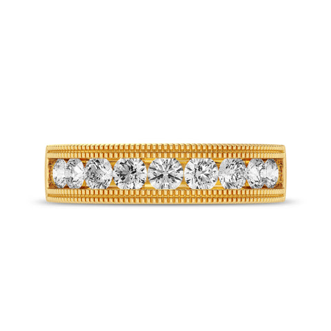 Channel Set Men's Band With Milgraining (SKU#01697RG)