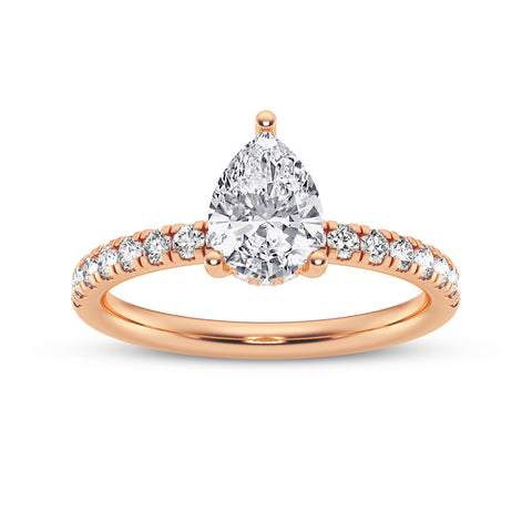 Pear Without Halo Engagement Ring (SKU#09989RG-100)