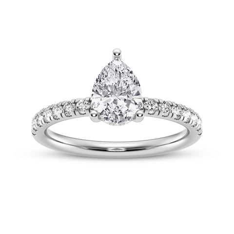 Pear Without Halo Engagement Ring (SKU#09989RG-100)