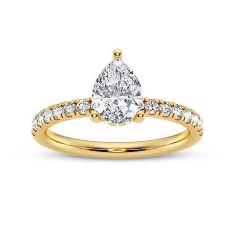 Pear Without Halo Engagement Ring (SKU#09989RG-100)