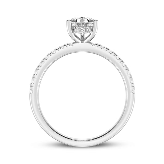 Pear Without Halo Engagement Ring (SKU#09989RG-100)