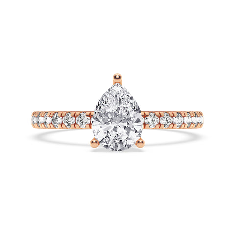 Pear Without Halo Engagement Ring (SKU#09989RG-100)