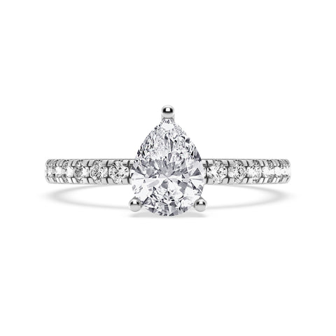 Pear Without Halo Engagement Ring (SKU#09989RG-100)
