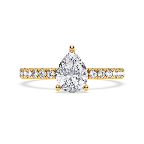 Pear Without Halo Engagement Ring (SKU#09989RG-100)