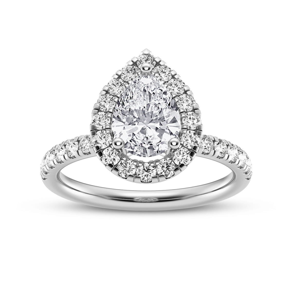 Pear Halo Engagement Ring (SKU#09994RG-100)