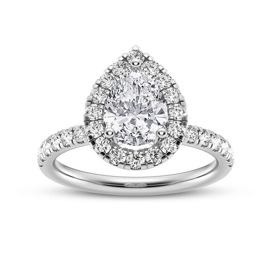 Pear Halo Engagement Ring (SKU#09994RG-100)