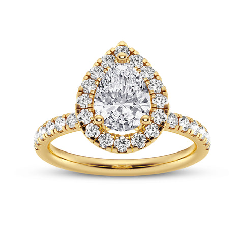 Pear Halo Engagement Ring (SKU#09994RG-100)