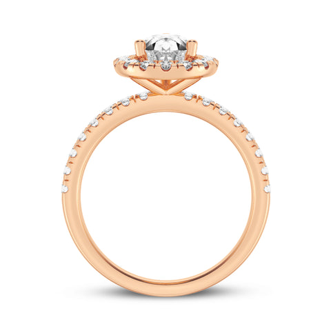Pear Halo Engagement Ring (SKU#09994RG-100)