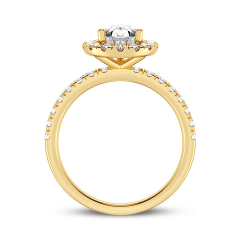 Pear Halo Engagement Ring (SKU#09994RG-100)