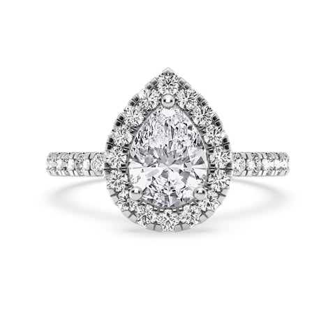 Pear Halo Engagement Ring (SKU#09994RG-100)