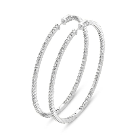 Inside out Single row Huggies Earrings (09372ER)
