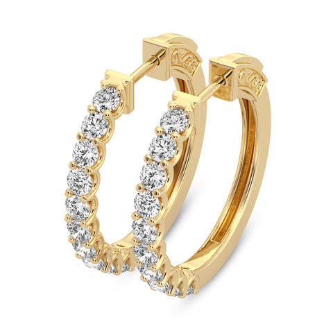 Single Row Huggies Earrings (SKU#09328ER)
