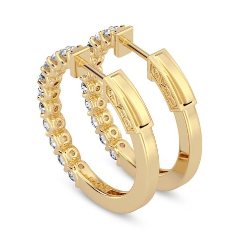 Single Row Huggies Earrings (SKU#09328ER)