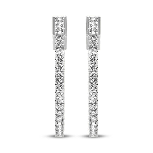 Inside out Single row Huggies Earrings (09329ER)