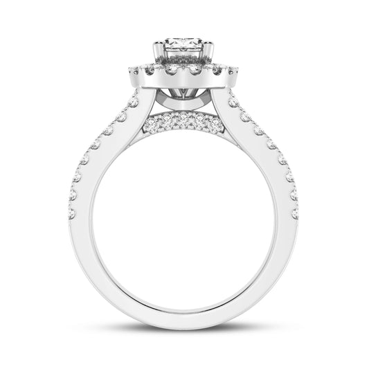 Oval Halo Split Shank Engagement Ring (SKU#10012RG-100)