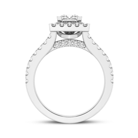 Princess Halo Split Shank Engagement Ring (SKU#10013RG-100)