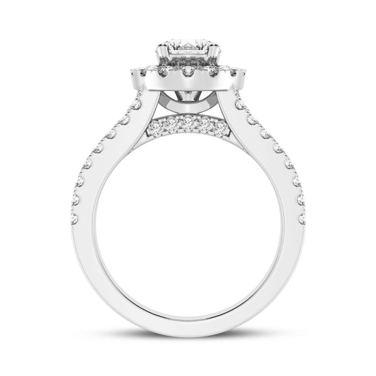 Round Halo Split Shank Engagement Ring (SKU#10014RG-100)