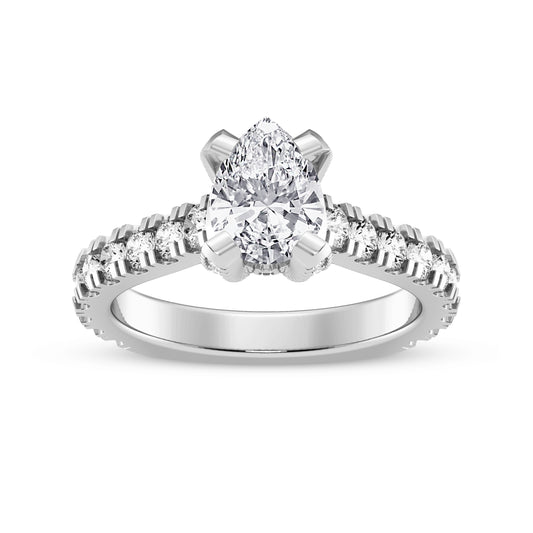 Pear Without Halo Engagement Ring (SKU#10017RG-100)