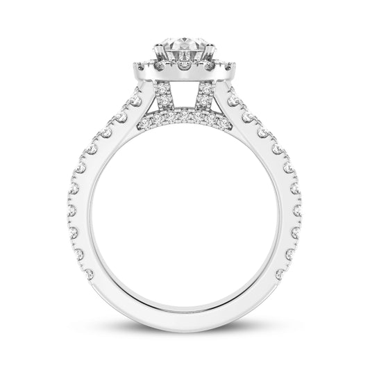 Pear Halo Split Shank Engagement Ring (SKU#10022RG-100)