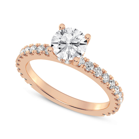 Round Without Halo Engagement Ring (SKU#10038RG-100)