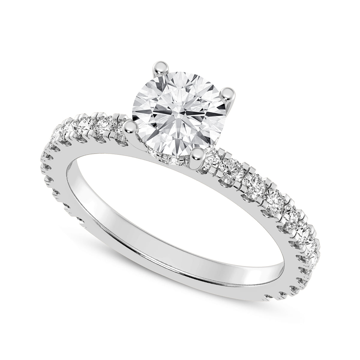 Round Without Halo Engagement Ring (SKU#10038RG-100)