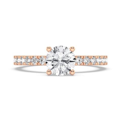 Round Without Halo Engagement Ring (SKU#10038RG-100)