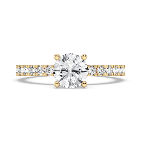 Round Without Halo Engagement Ring (SKU#10038RG-100)