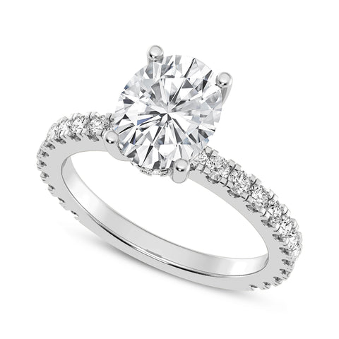Oval Without Halo Engagement Ring (SKU#10040RG-200)